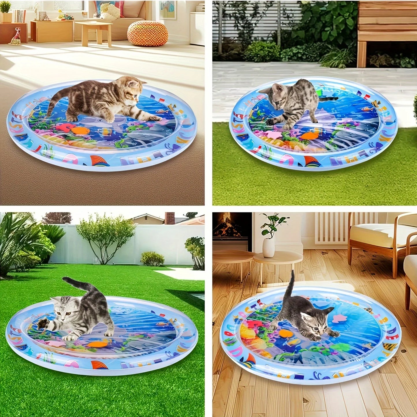 Ocean Splash Cat Mat