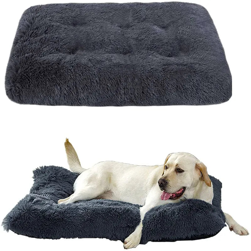 Long Plush Calming Pet Bed