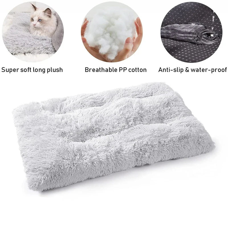 Long Plush Calming Pet Bed