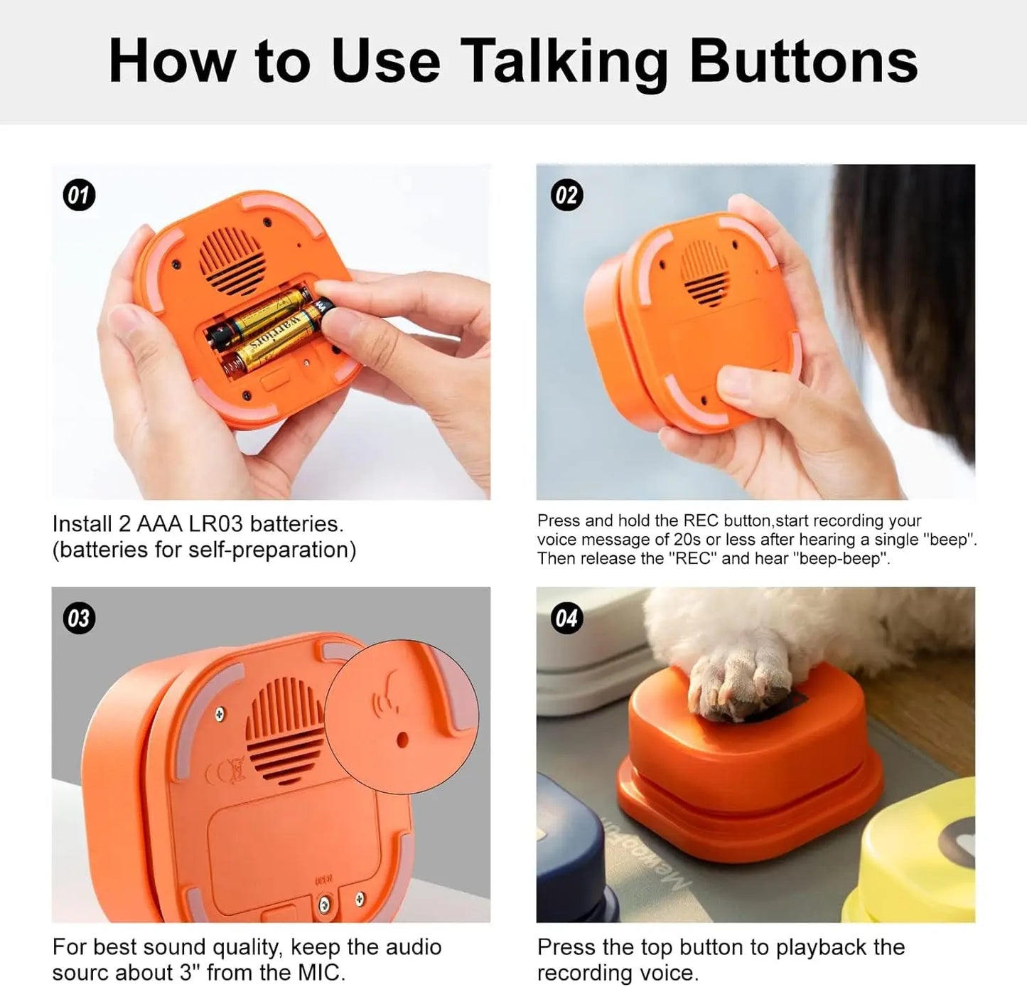 Dog Talk Buttons