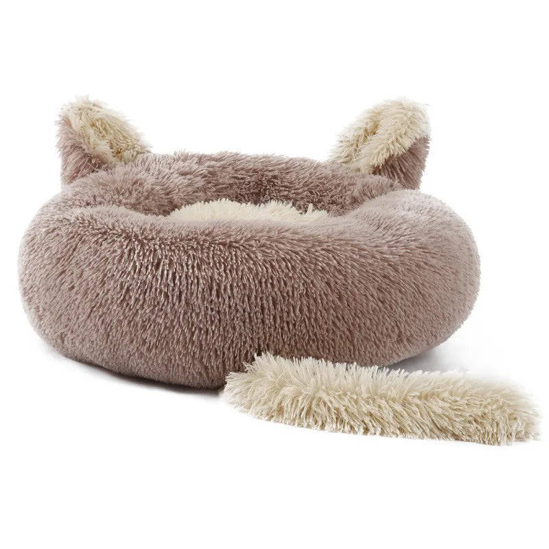 Warm Fleece Round Dog Bed