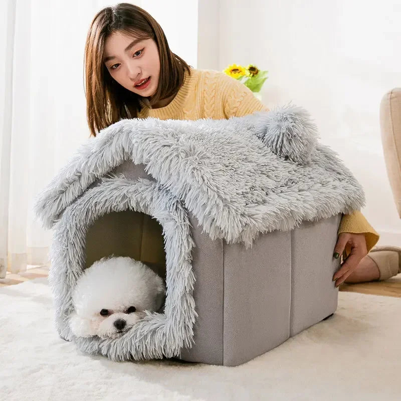 Foldable Dog House Kennel Bed