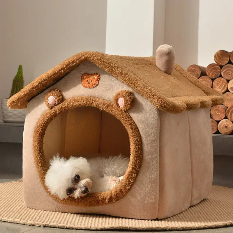 Foldable Dog House Kennel Bed