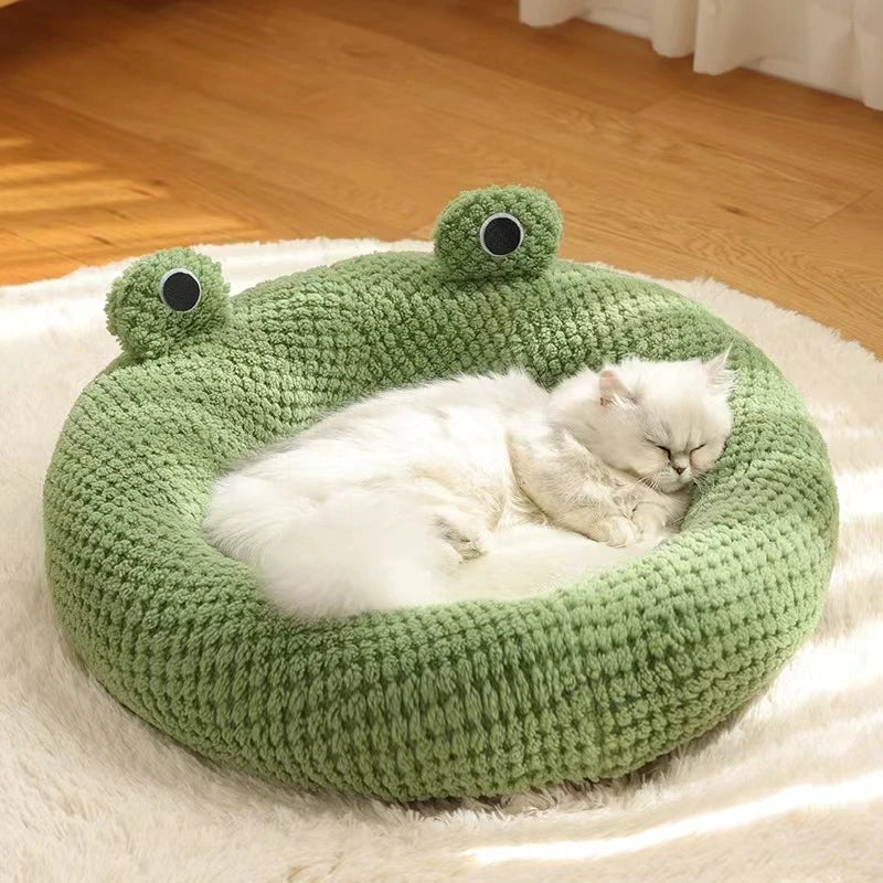 Cartoon Frog Mat Winter Bed