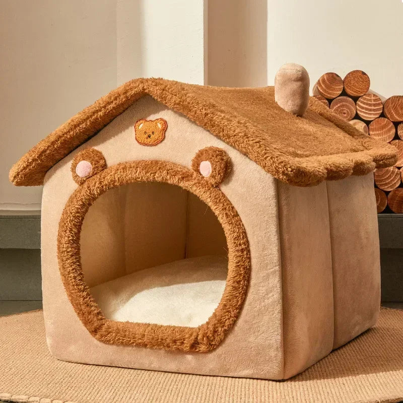 Foldable Dog House Kennel Bed