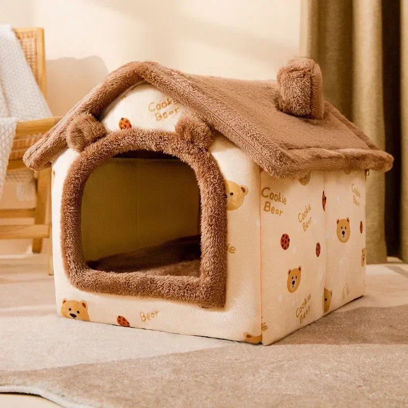 Foldable Dog House Kennel Bed