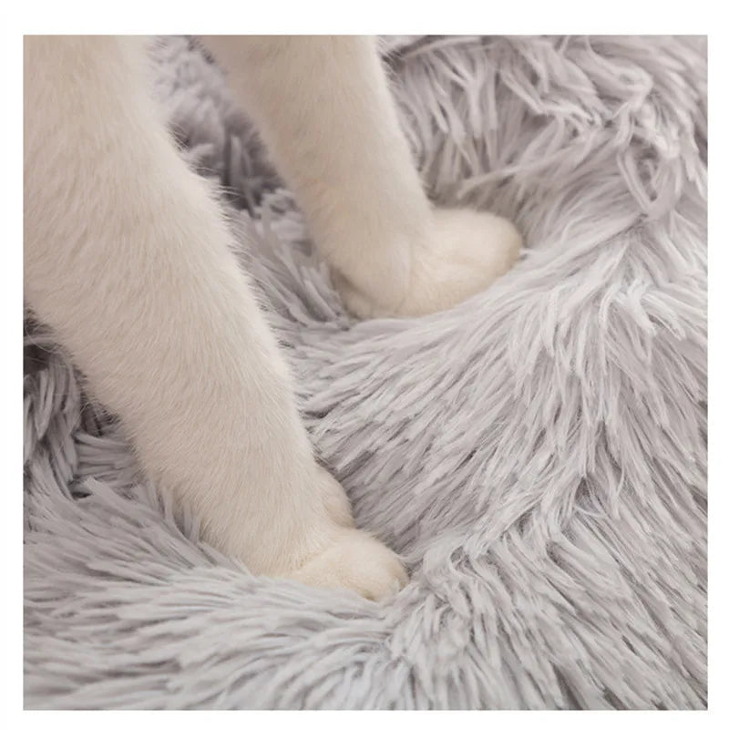 Warm Fleece Round Dog Bed