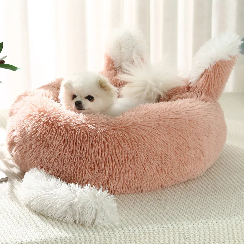 Warm Fleece Round Dog Bed